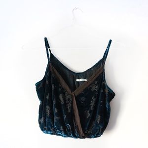 Urban Outfitters x Kimchi Blue Velvet Crop Top